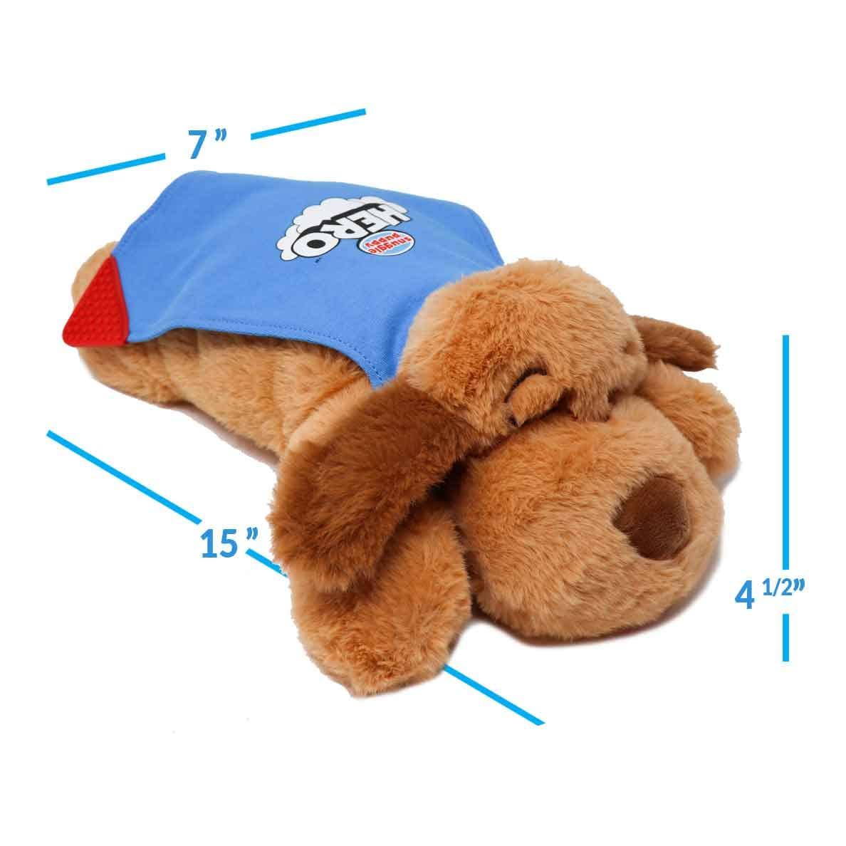 Snuggle Puppy Snuggle Puppy Hero for Kids - Calming Sensory Stuffed Heartbeat Toy with Super Cape for Fidgeting - Interactive Plush Comfort Companion for Ages 3+