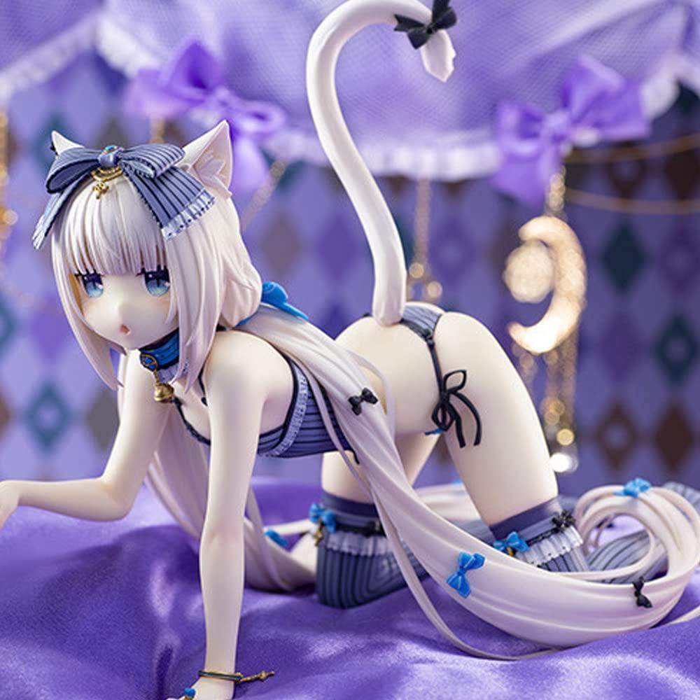 HUHULI No Box Hantai Anime Girl Figure Chocola/Vanilla Length 23CM Model Toys Action Figure Collection Anime Character (Blue)