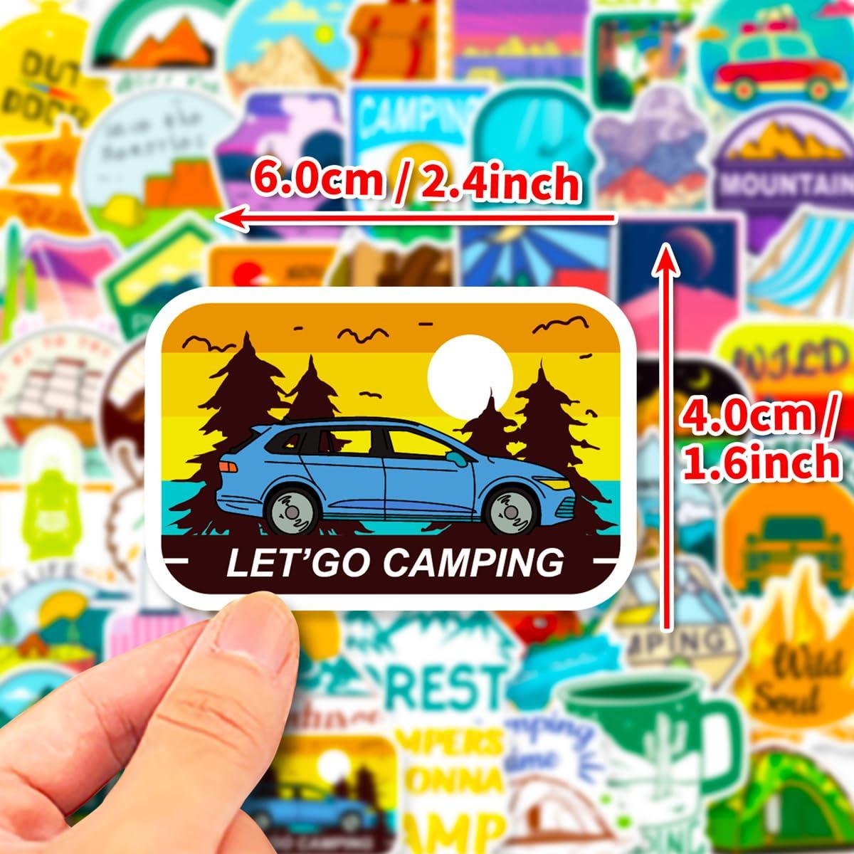 Drive Travel Camping Stickers for Water Bottles Outdoor Hiking Adventure Stickers 200PCS Vinyl Sticker Packs Wilderness Nature Stickers Travel Stickers for Adults Teens Girls Boys Kids