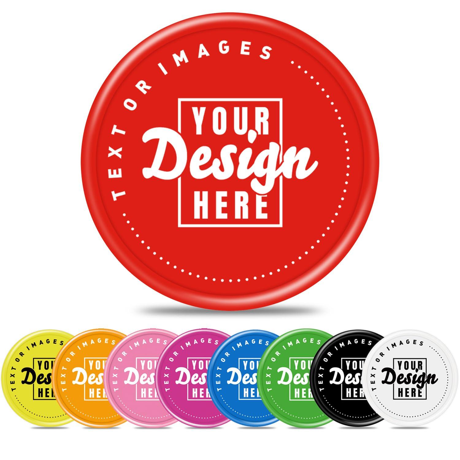 Generic Generic 200 Custom Plastic Drink Chips,Imprint with Your Text Logo Image or Any Else for Bar,School,Wedding,Party,Event (Red)