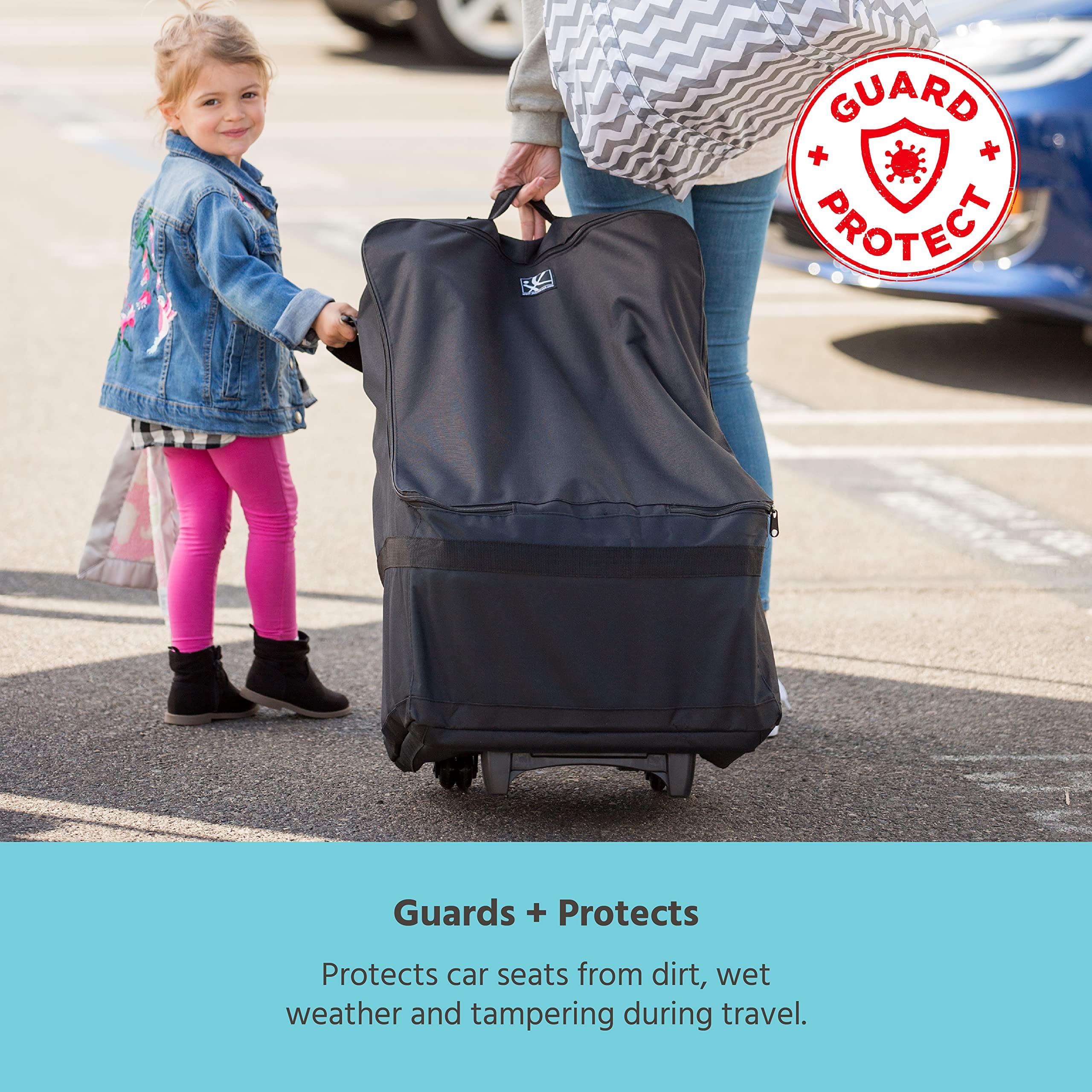 J.L. Childress J.L. Childress Wheelie Car Seat Travel Bag - Car Seat Carrier with Wheels - Heavy Duty Car Seat Bag & Gate Check Bag for Single & Double Strollers - Stroller Bag for Airplane