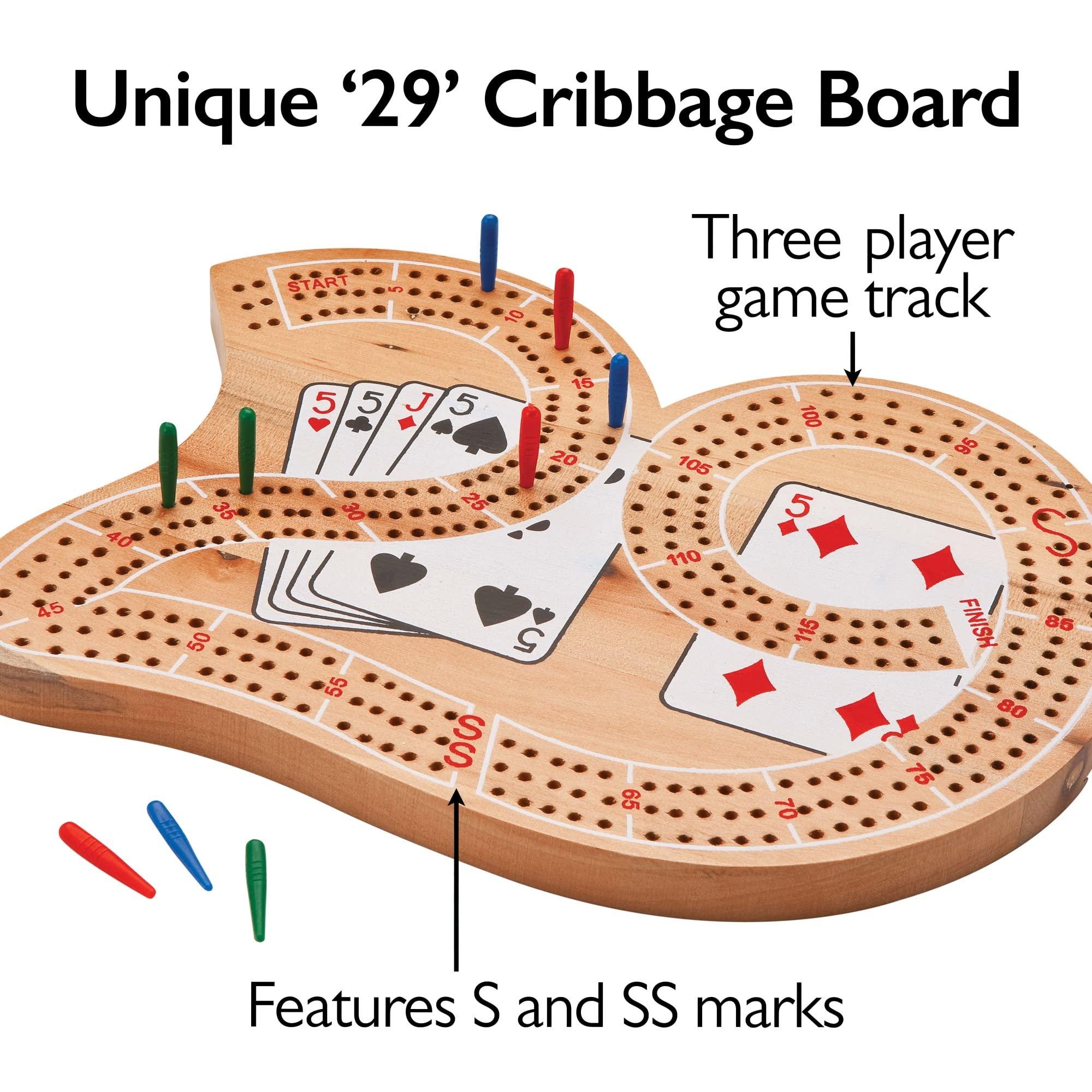 Mainstreet Classics by GLD Products Mainstreet Classics Wooden "29" Cribbage Board Game Set
