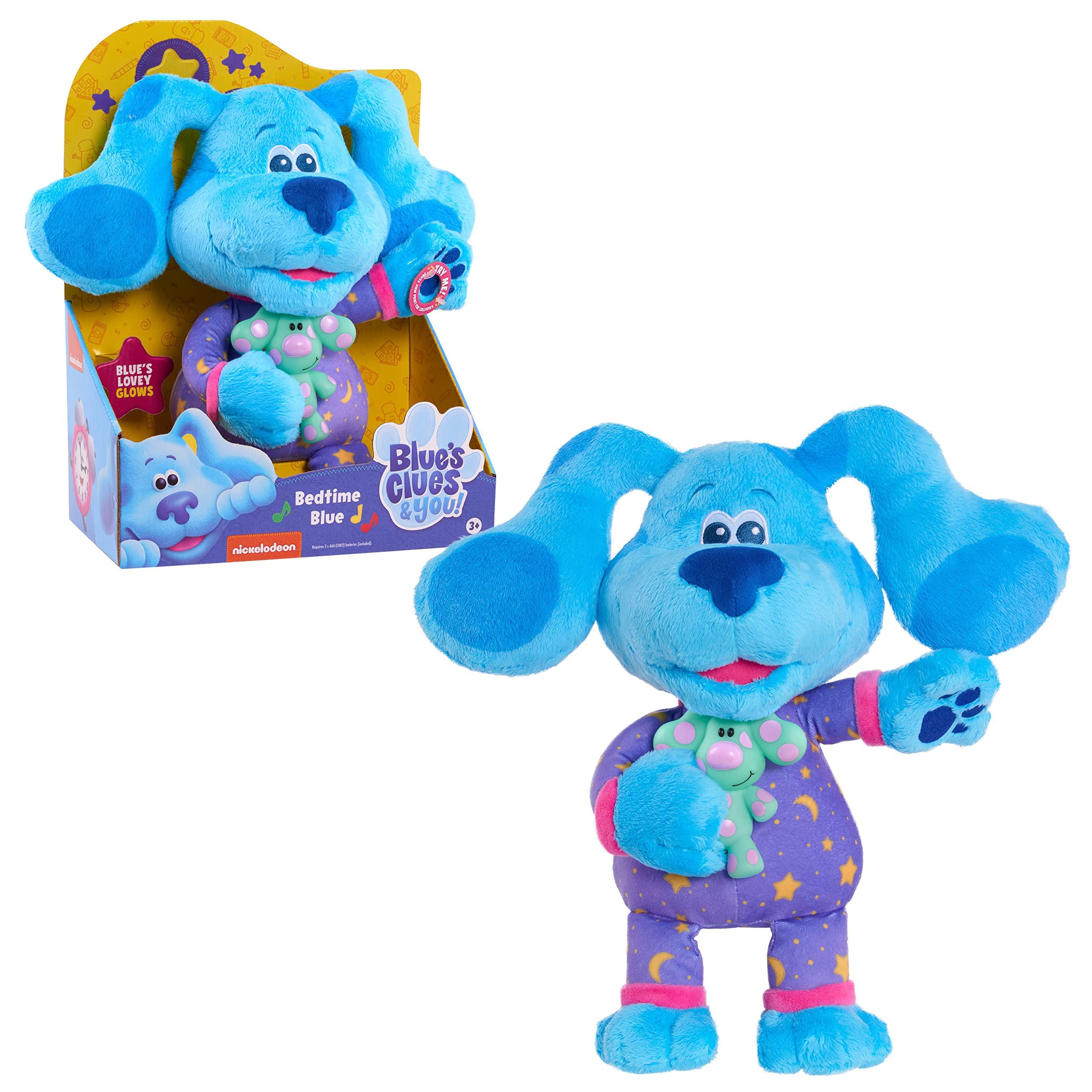 Blue's Clues & You! Blues Clues & You! Bedtime Blue 13-Inch Plush, Light-Up and Musical Stuffed Animal, Dog, Kids Toys for Ages 3 Up by Just Play