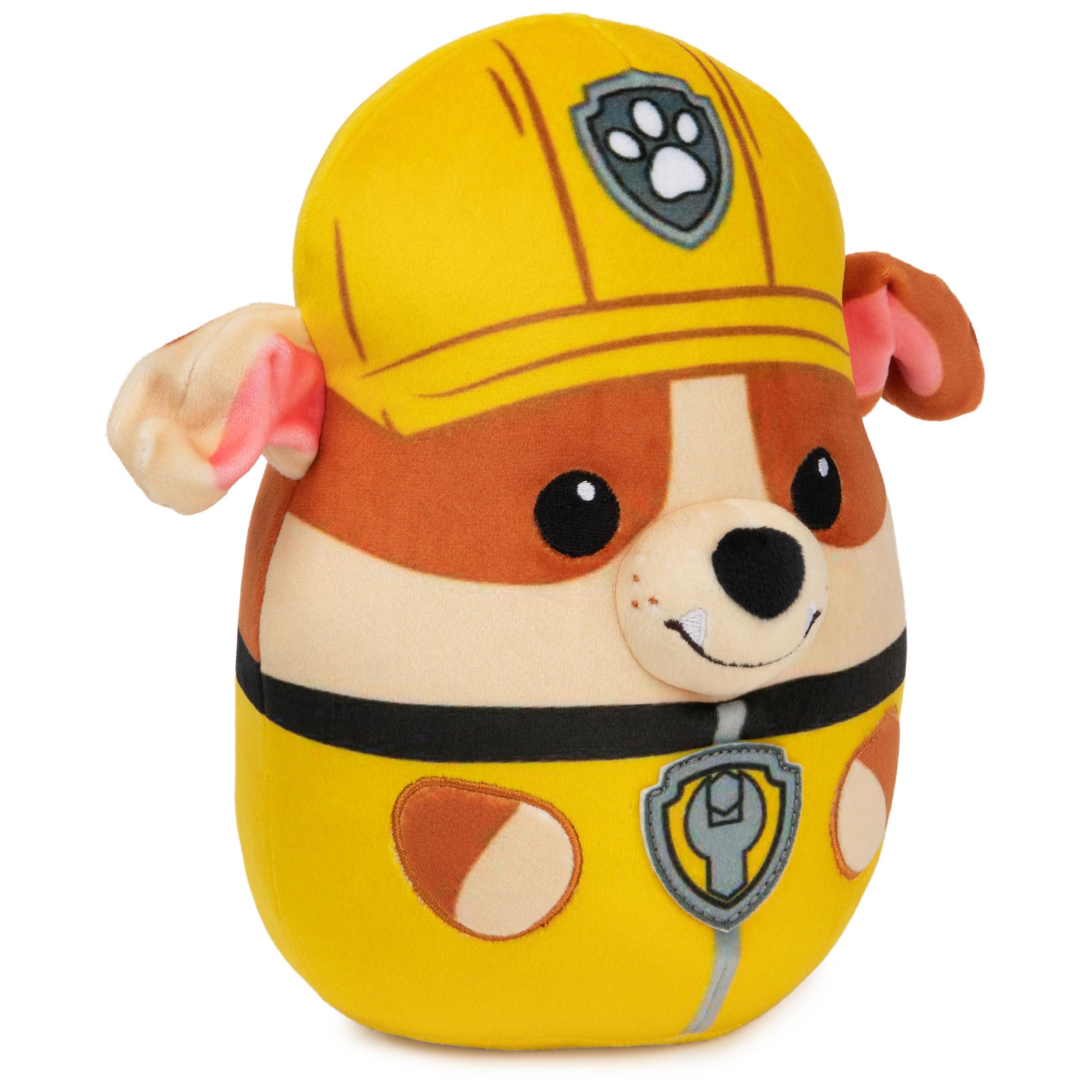 GUND PAW Patrol Rubble Squish Plush, Official Toy from The Hit Cartoon, Squishy Stuffed Animal for Ages 1 and Up, 8