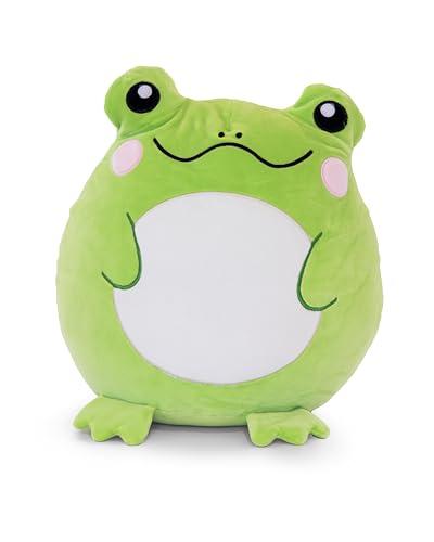 Snuggaboos Snuggaboos Adorable Large 15 Inch Zoe The Frog Squish Plush Pillow - Super Soft Original Cute Plushie Toy: Smiling Stuffed Animal Gift for Kids and Adults