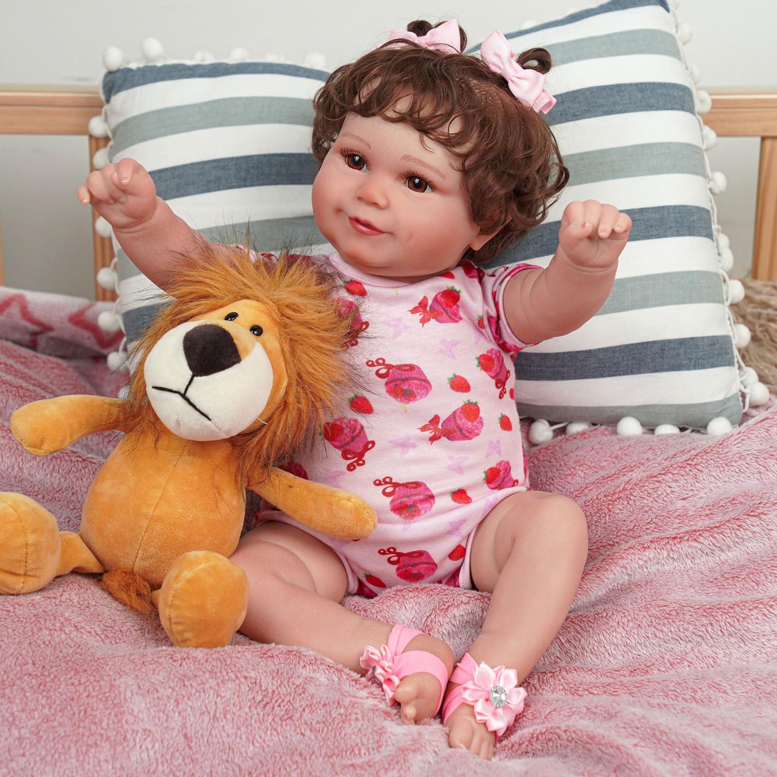 BABESIDE BABESIDE Lifelike Reborn Baby Doll with Heartbeat Maddy, 20 inch Handmade Reborn Baby Dolls Girl with Crying and Babbling Voice, Real Baby Dolls That Look Real for Girls Boys Kids Age 3+