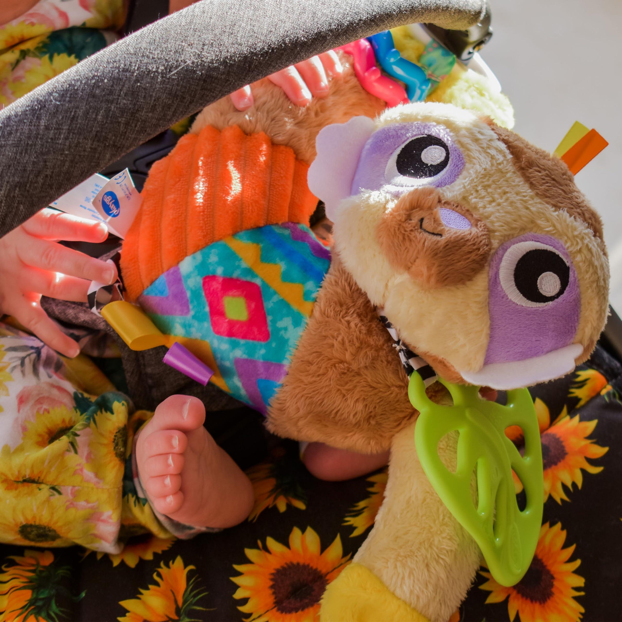 Playgro Playgro Sensory Friend Salo Sloth Baby Toy - Interactive Rattle Toy for Baby Developmental Exploration - Soft Texture Stroller Toys for Babies Grasping & Fine Motor Skill - Ideal for 0+ Months Babies