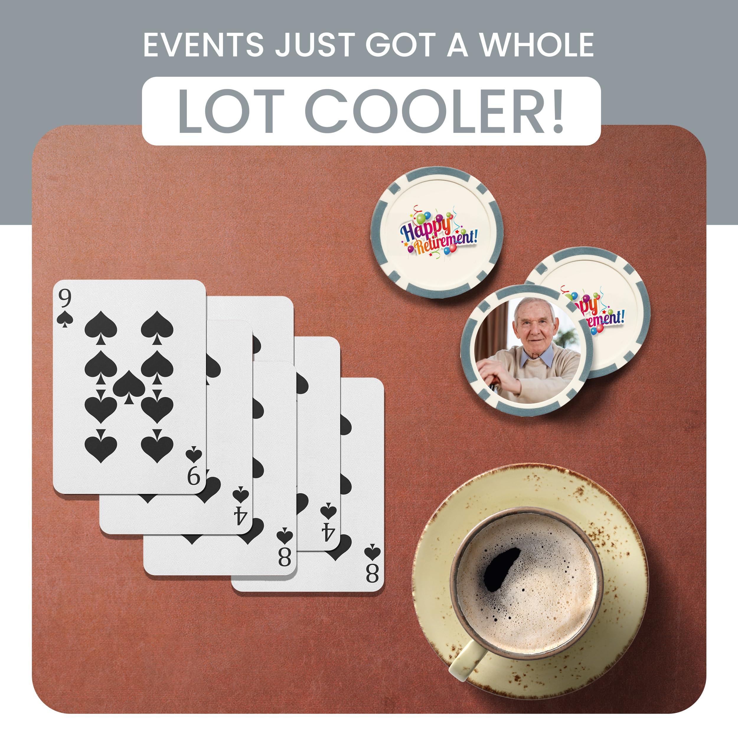 IT\'S A SKIN IT\'S A SKIN 25 Pieces Custom Poker Chips Set - 11.5g Clay Poker Chips for Cardboard Activities, Late Night Games, Texas Holdem, Monte Carlo, Casino Chips, Card Club - Composite Board Games - Grey