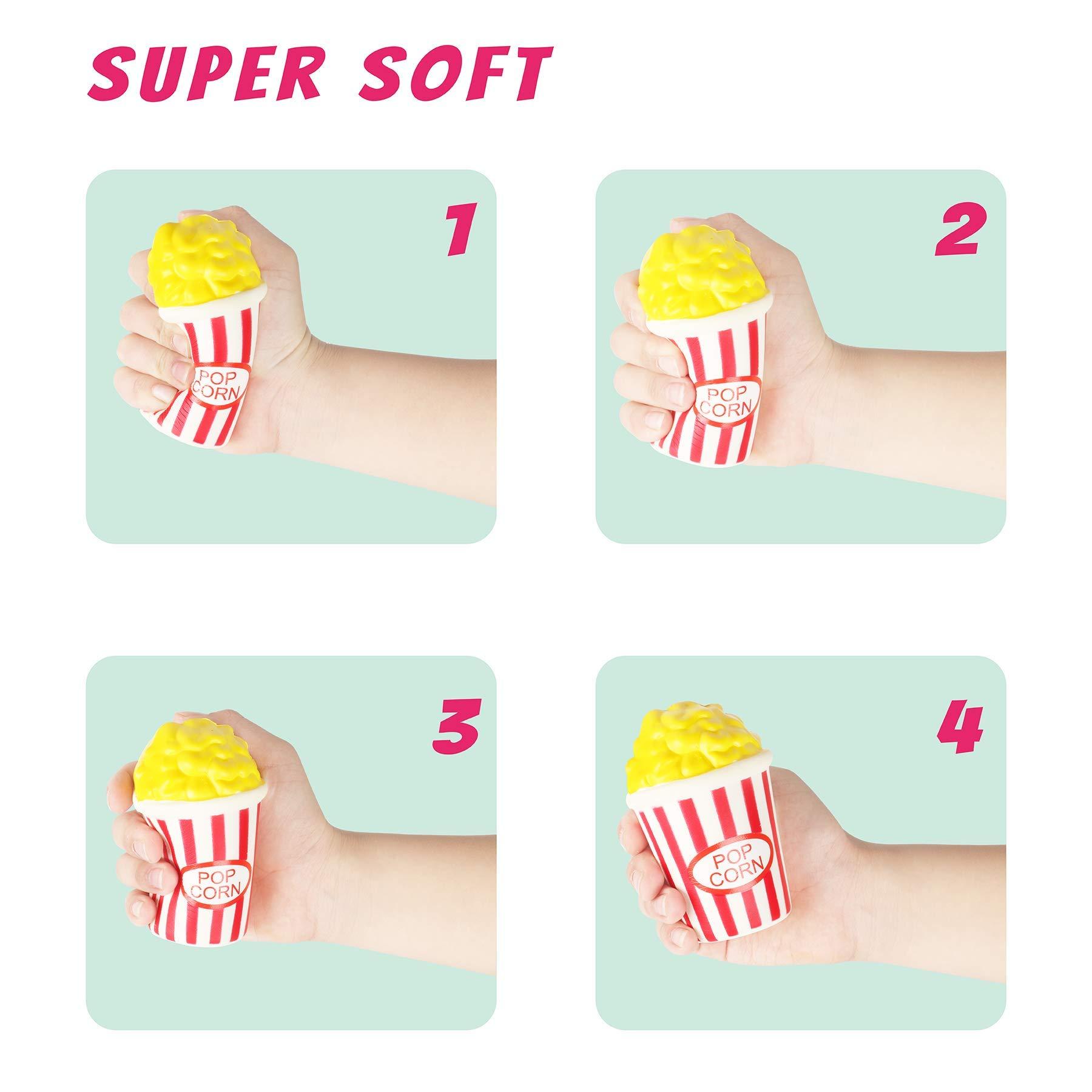 YOYI Slow Rising Jumbo Squishies Toys Set - 9 Pack Soft Kawaii Squishy Hamburger Popcorn Cake Ice Cream Donut Stress Relief Squeeze Toy for Boys and Girls