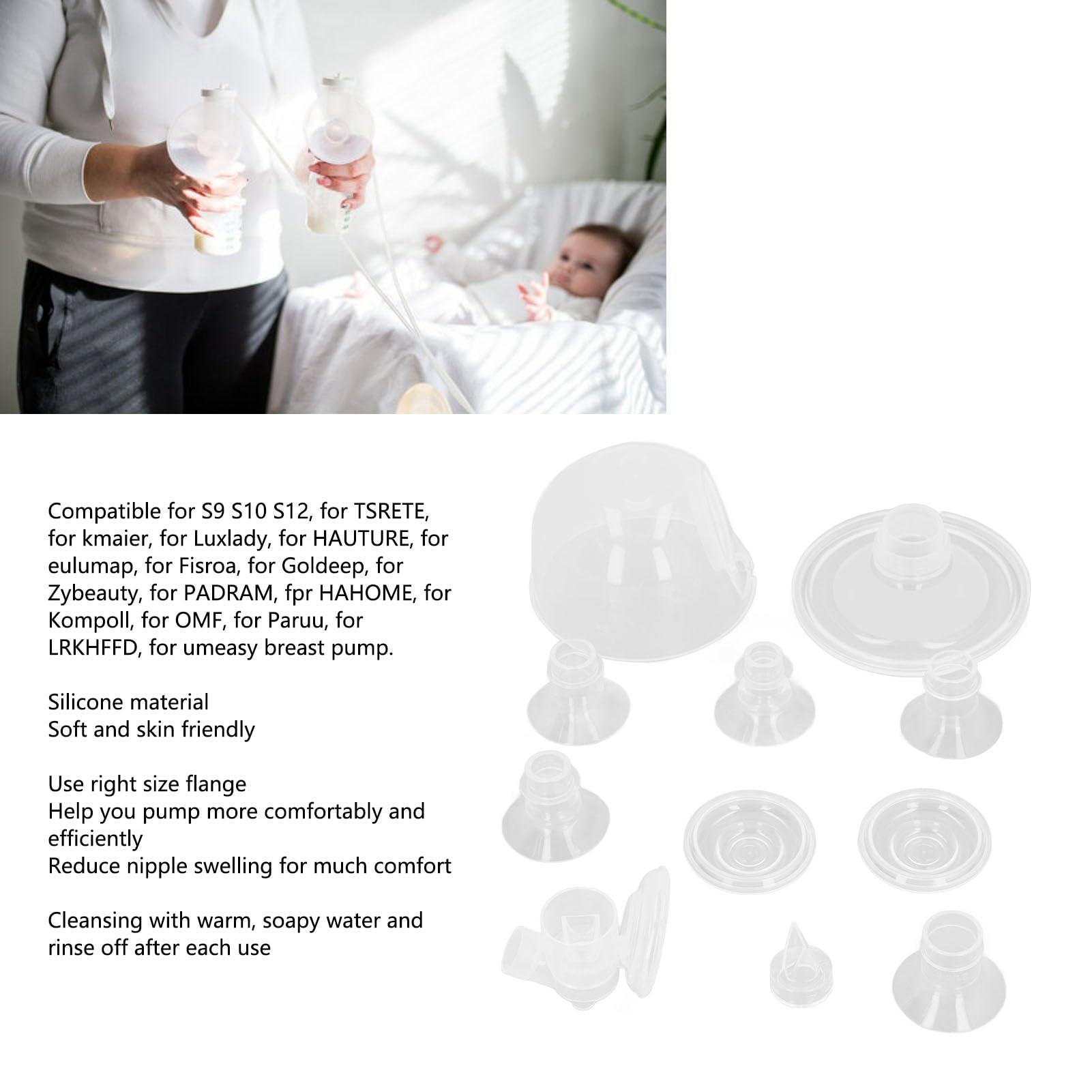 ANGGREK Silicone Breast Pump Flange Inserts, Comfort Reduce Swelling Wearable Breast Pump Flange Inserts for S9 S10 S12 for Daily Use