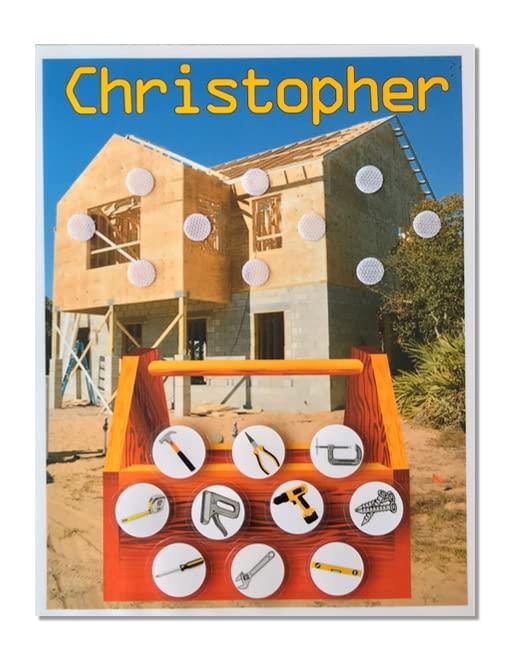ToysCentral Basics Custom Reward Chart, Created with Your Childs Name. Construction theme, Reward Good Behavior