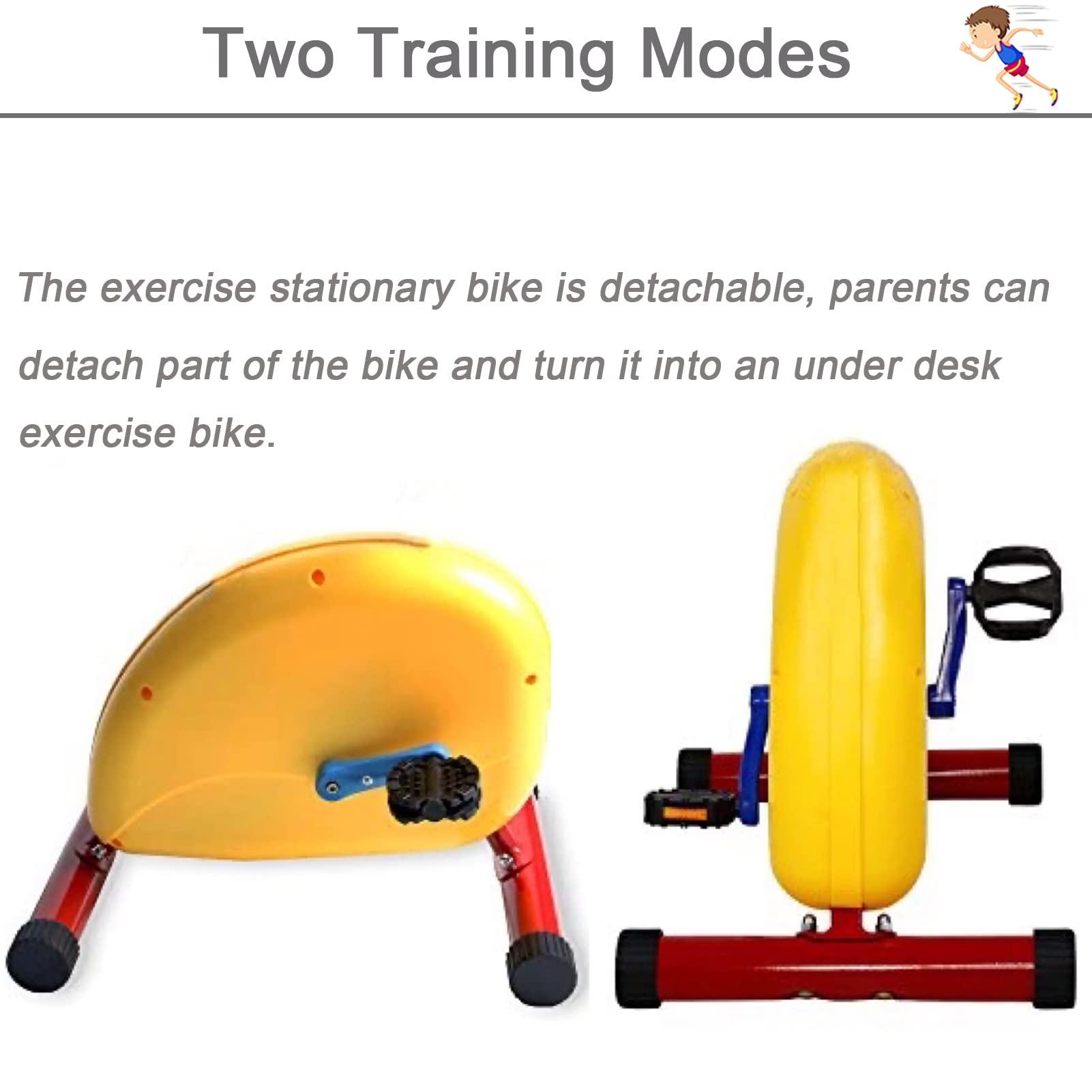 QBDGXFC Children's Fitness Exercise Equipment, Kids Fitness Workout Exercise Toys, Exercise Kids Stationary Bike, Fitness Exercise Equipment for Boys and Girls 3-12 Year Old