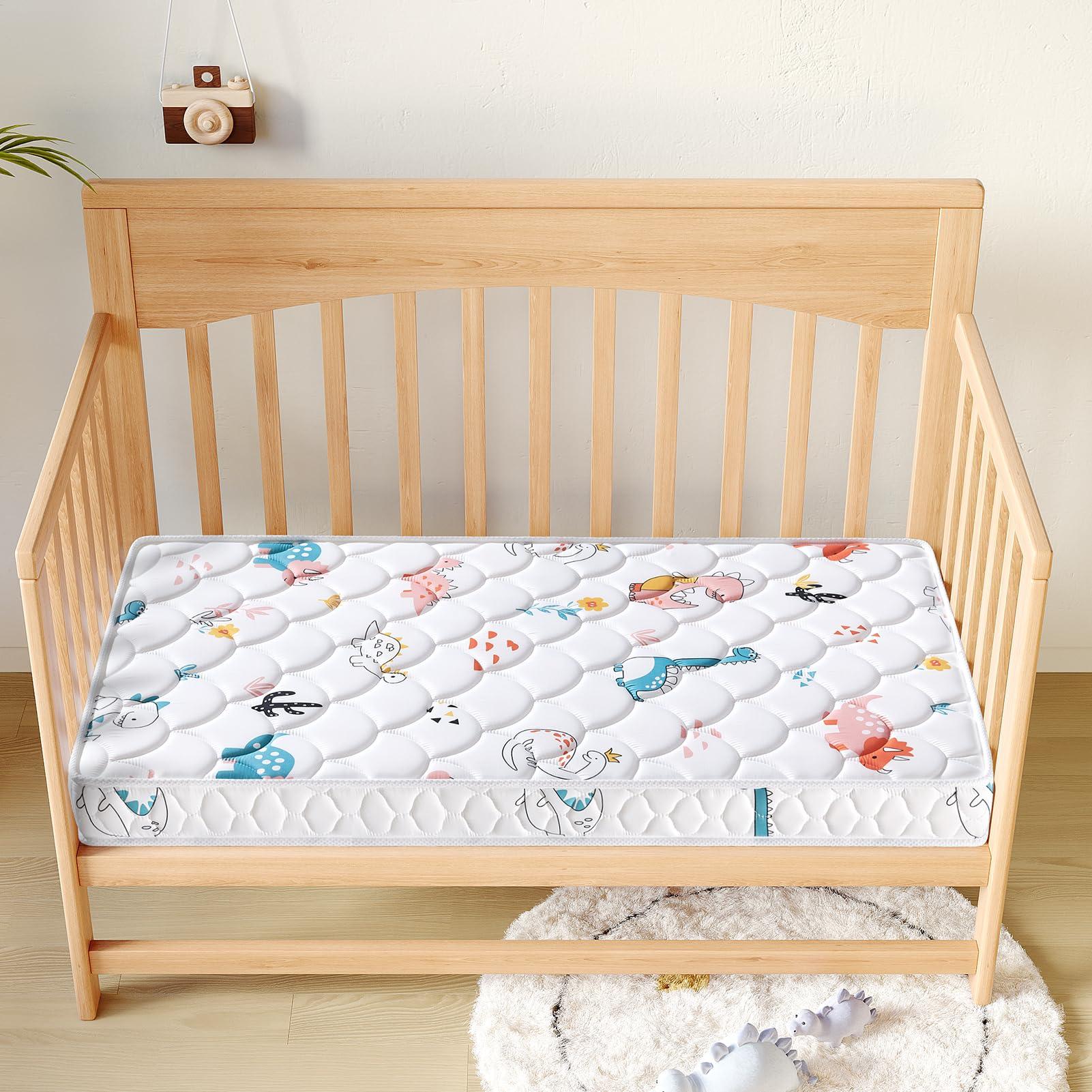 Letmxiu Letmxiu Premium 5" Crib Mattress and Toddler Mattress, Dual-Sided and Firm Toddler Bed Mattress, Hypoallergenic Toddler Mattress for Toddler Bed, Non-Toxic Fits Standard Crib and Toddler Bed