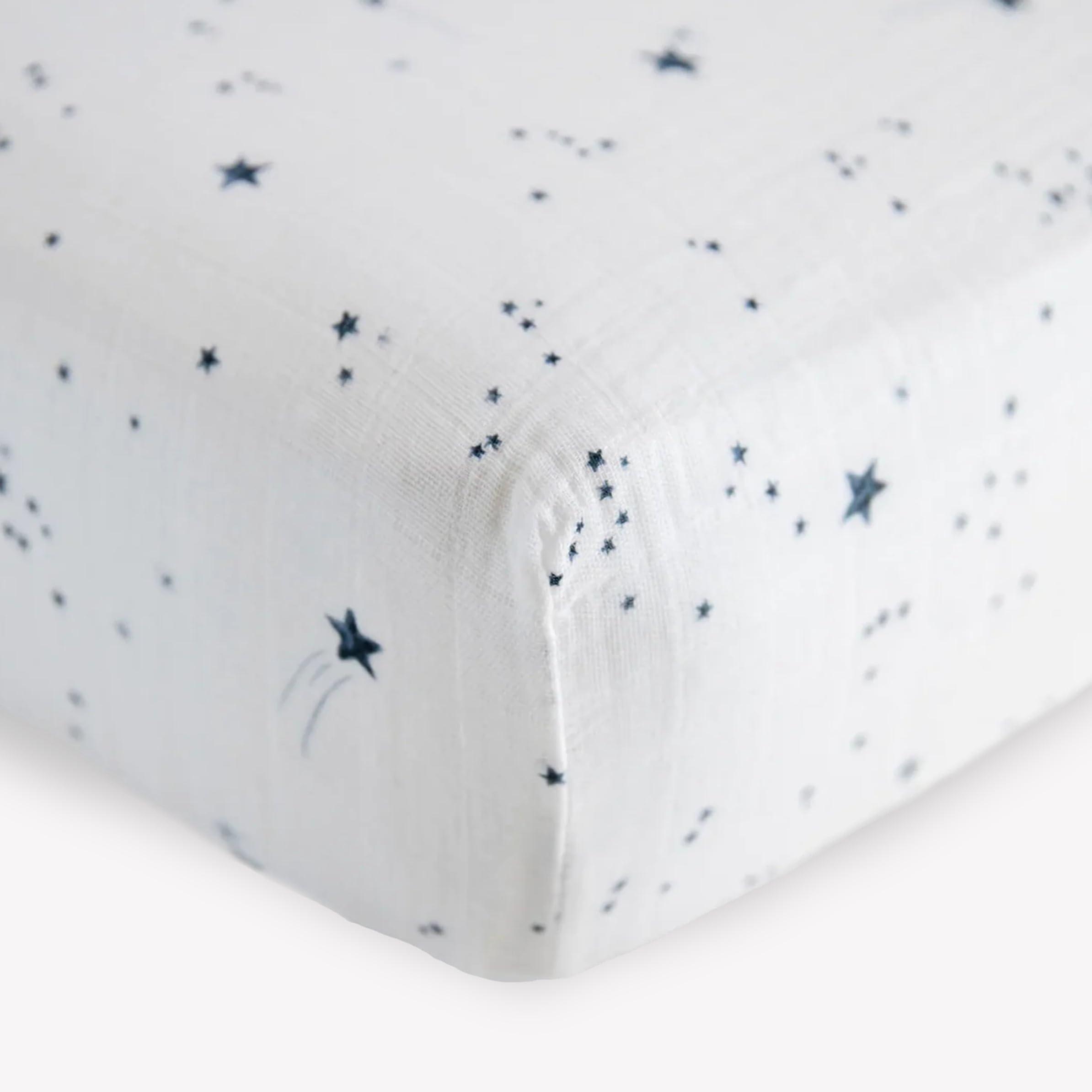 Little Unicorn Little Unicorn Premium Crib Sheet | Breathable & Super-Soft Muslin Fabric (Shooting Stars)