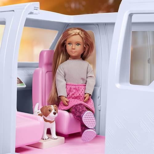 Lori Lori Dolls Sweet Escape Luxury SUV Vehicle for Mini Dolls Large Pink Car for 6-inch Dolls Music Booth & Wardrobe Sounds & Lights Doors & Window Open 3 Years +, (LO37115C1Z)
