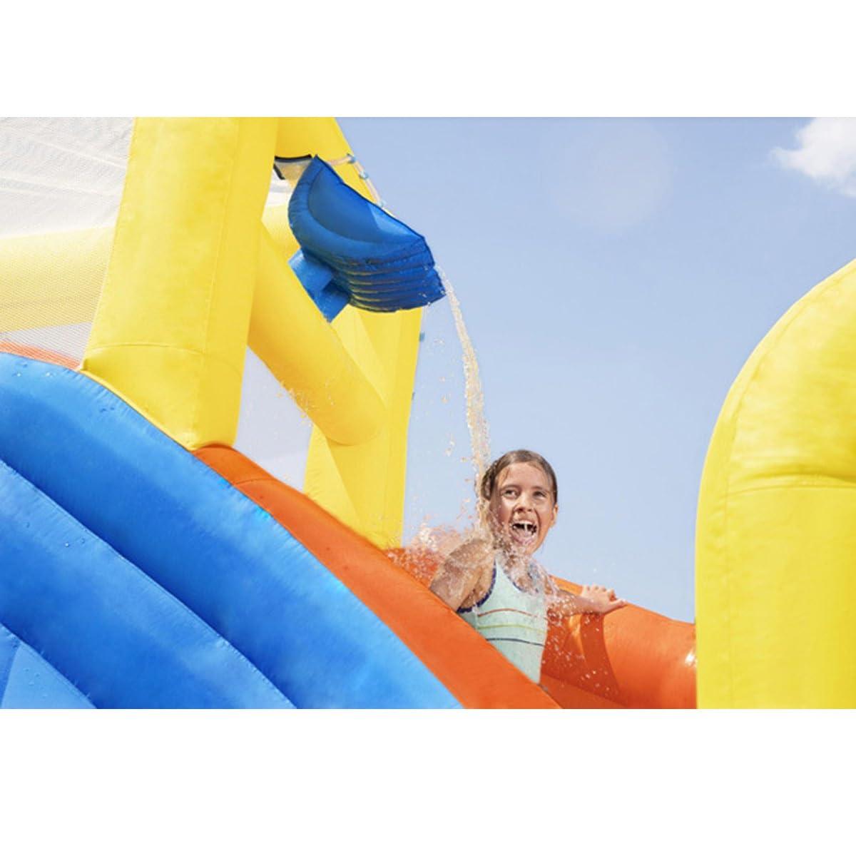 HSPLXYT Paddling Pool with Slide,Large Inflatable Swimming Pool,Family Inflatable Swimming Lounge Pool,Above Ground Pools for Backyard, Garden,Kids, Adults, Children