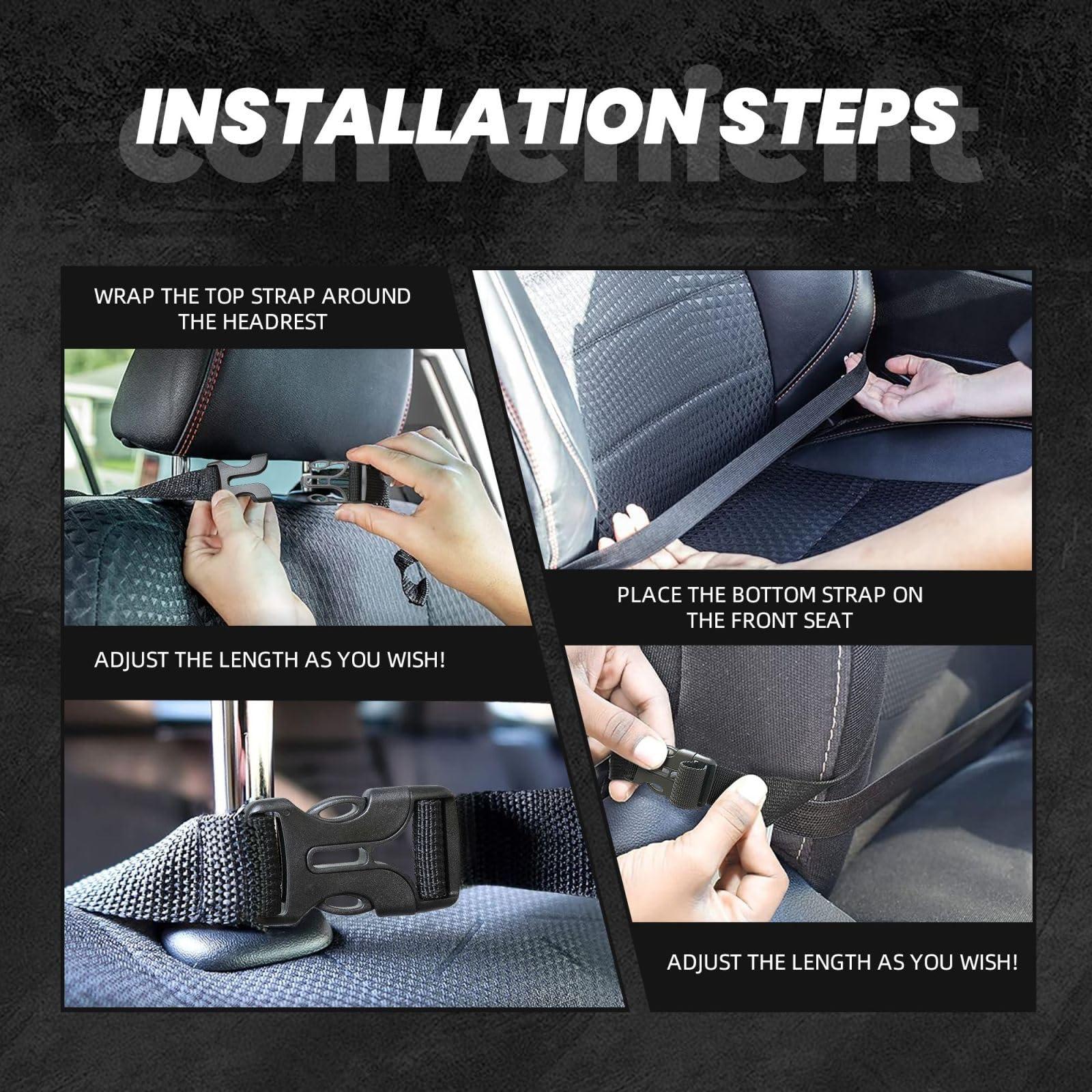 Xisover Xisover Car Kick Mats for Kids Back Seat Cover(2 Pk) Seat Back Protector from Scratches and Dirt-Seashell and Starfish