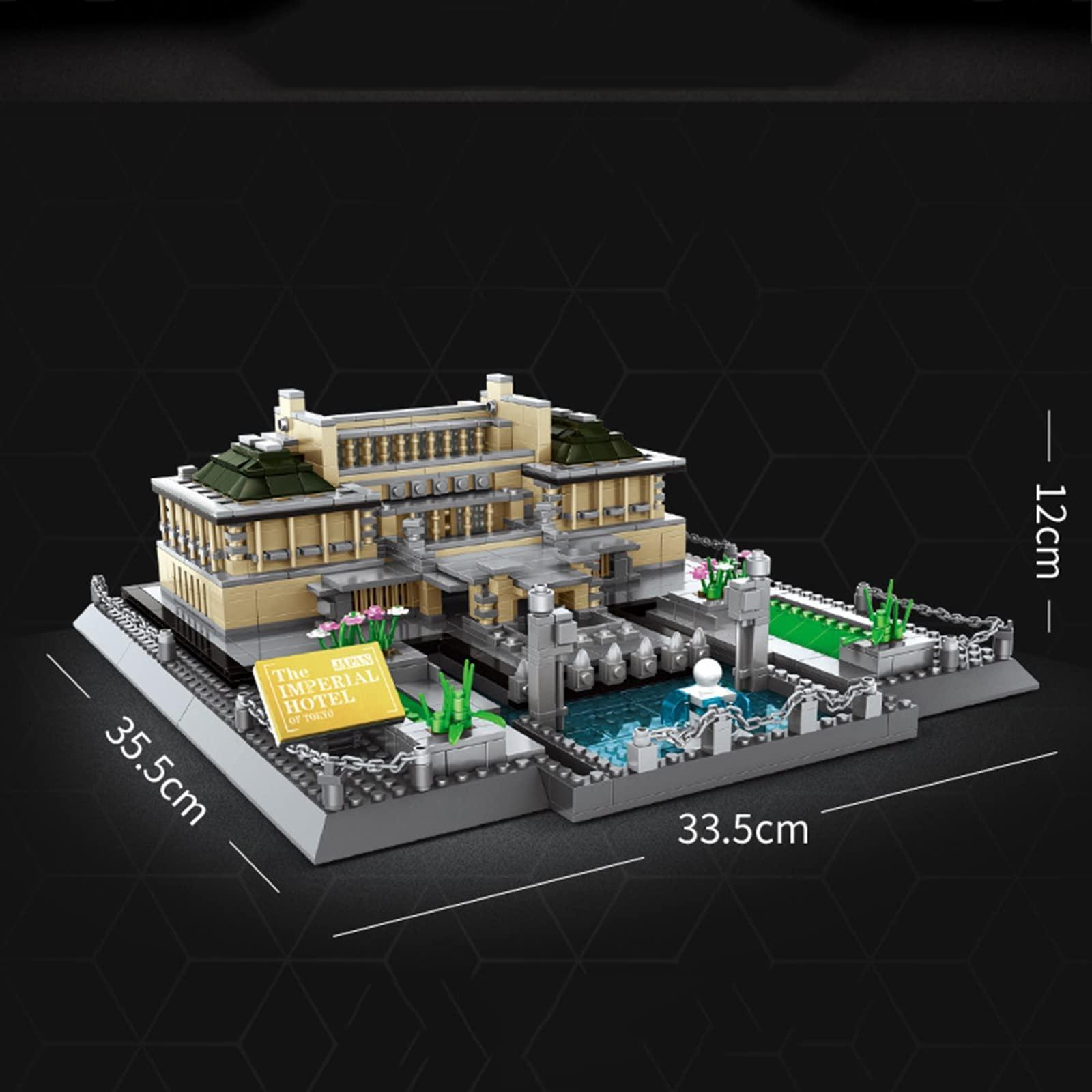 GGOOT GGOOT Modular Building Set Building Blocks House, 1375 Pcs Imperial Hotel Tokyo Architecture Model Building Kit World Famous Micro Diamond Bricks Model Construction Set to