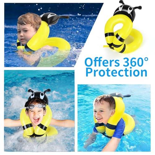 Hyfoo Hyfoo Kids Swimming Bee Floaties for Boys and Girls 3-6yrs Old,Inflatable Swim Vest Sea for Children Beach Pool Learn to Swim Floaty for Weight 33-50lbs Pool