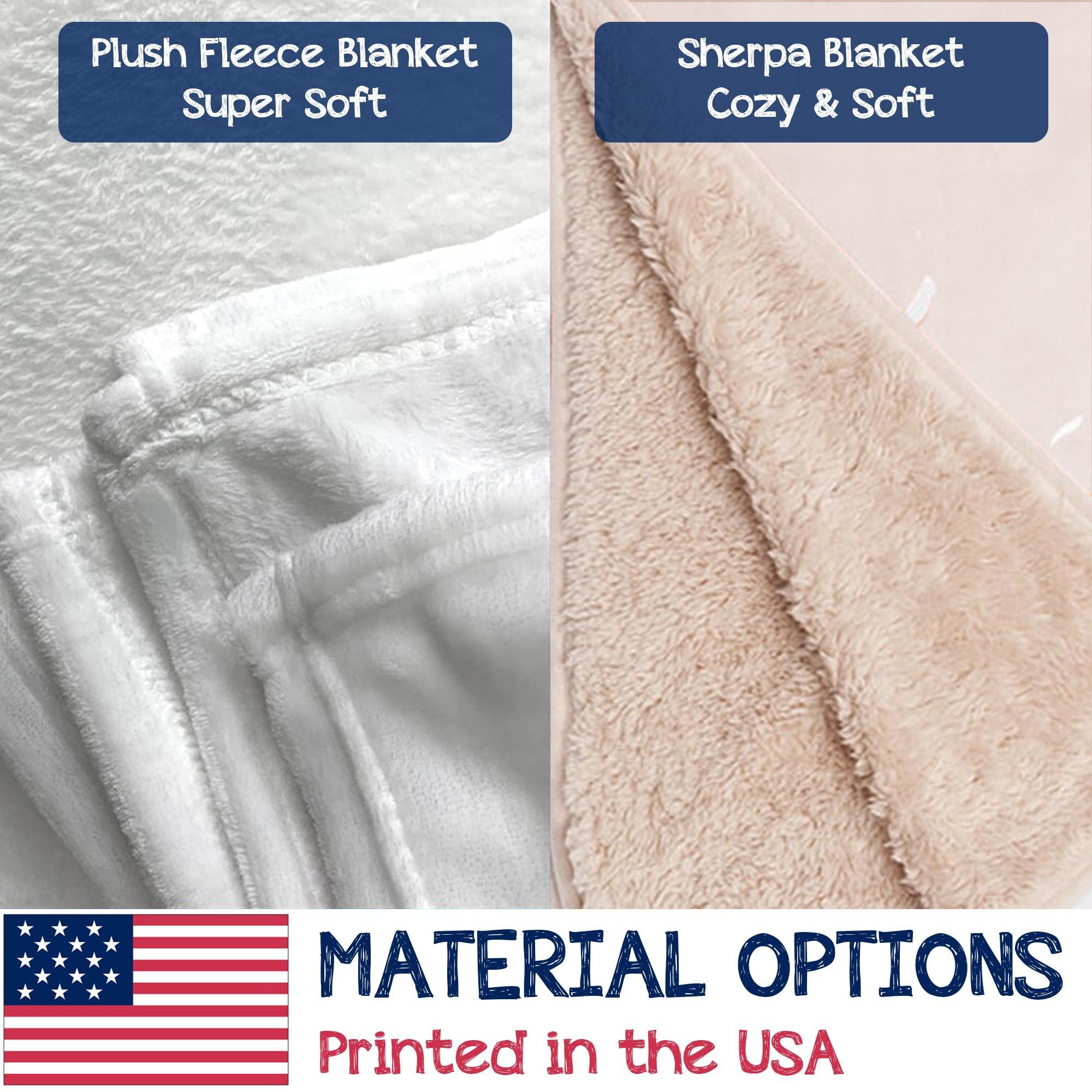 VibeCustom Personalized Ocean Wonderland Baby Blanket, Custom Names Underwater ThemeTracker, Soft Plush Marine Life Growth Chart, Nautical Nursery Decor