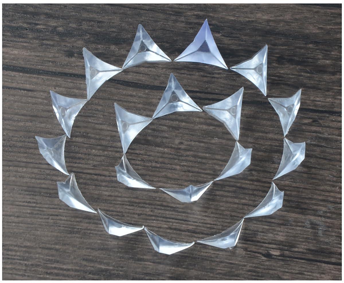 KDUPUP Triangle Stair Inside Corner Anti Dust Corners Guards Drawer Furniture Corner Protectors for Cabinet Drawer Wardrobe 100pcs