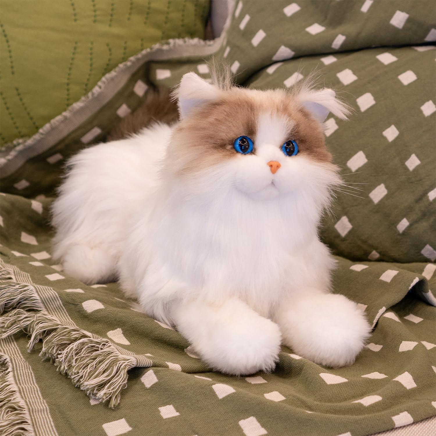 Chongker Chongker Stuffed Animals Plush - Realistic Animals Plush, Lifelike Toy, Ragdoll Cat
