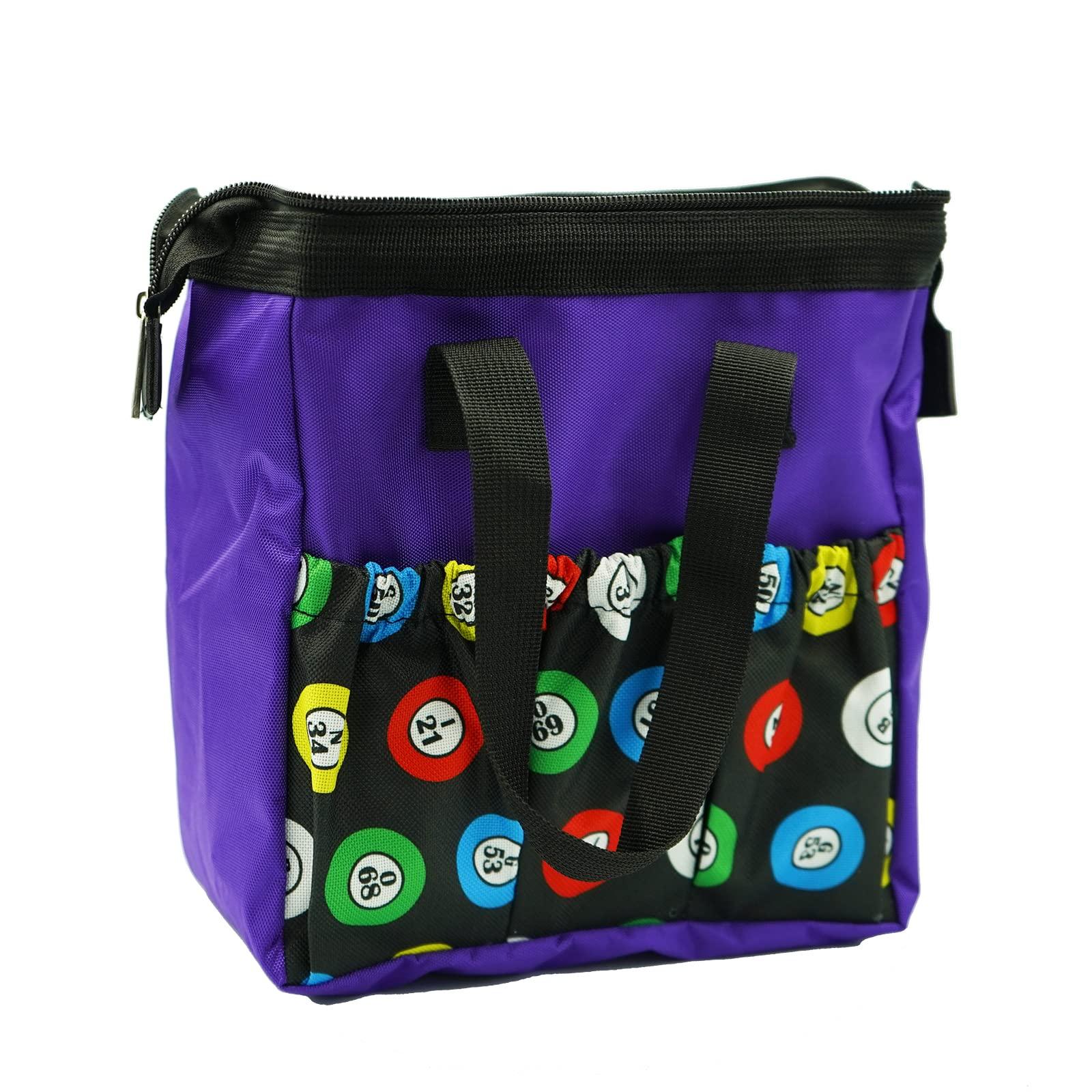 Yuanhe Yuanhe Bingo Dauber Bags with 6 Pockets Purple Bingo Tote Bag
