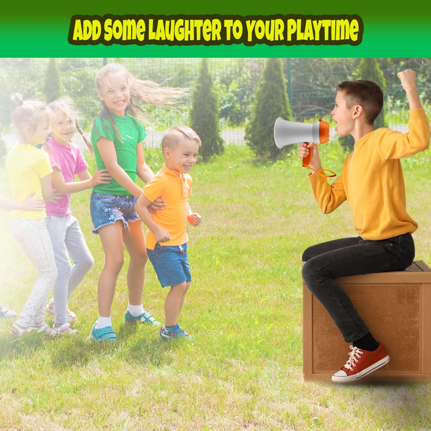 PlayRoute Megaphone for Kids - Cool Voice Changer Toy for Kids - Record & Play and Siren - Ideal Gift for Boys & Girls Ages 5-6-7-8+ Years old - Voice Changing Device - Cool Outdoor Toys Gift Ideas for Kid