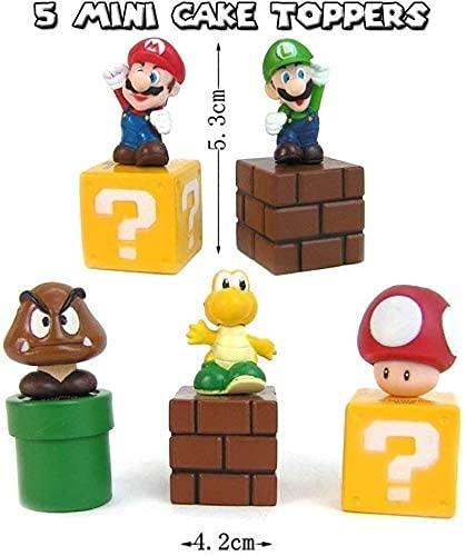 HUAWELL HUAWELL 46 pcs Super Marry Brothers Luigi, Marry, Yoshi Brothers Action Figures Toy Encouragement Gifts. Home Decoration, Table Decoration and Birthday Gifts.
