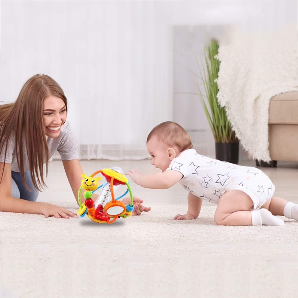 Yiosion Yiosion Baby Rattles Toys Set, Infant Grab N Shake Rattle, Sensory Activity Ball, Development Learning Music Toy, Newborn First Birthday Gifts for 0 1 2 3 4 5 6 7 8 9 10 12 Month Babies Boy Girl