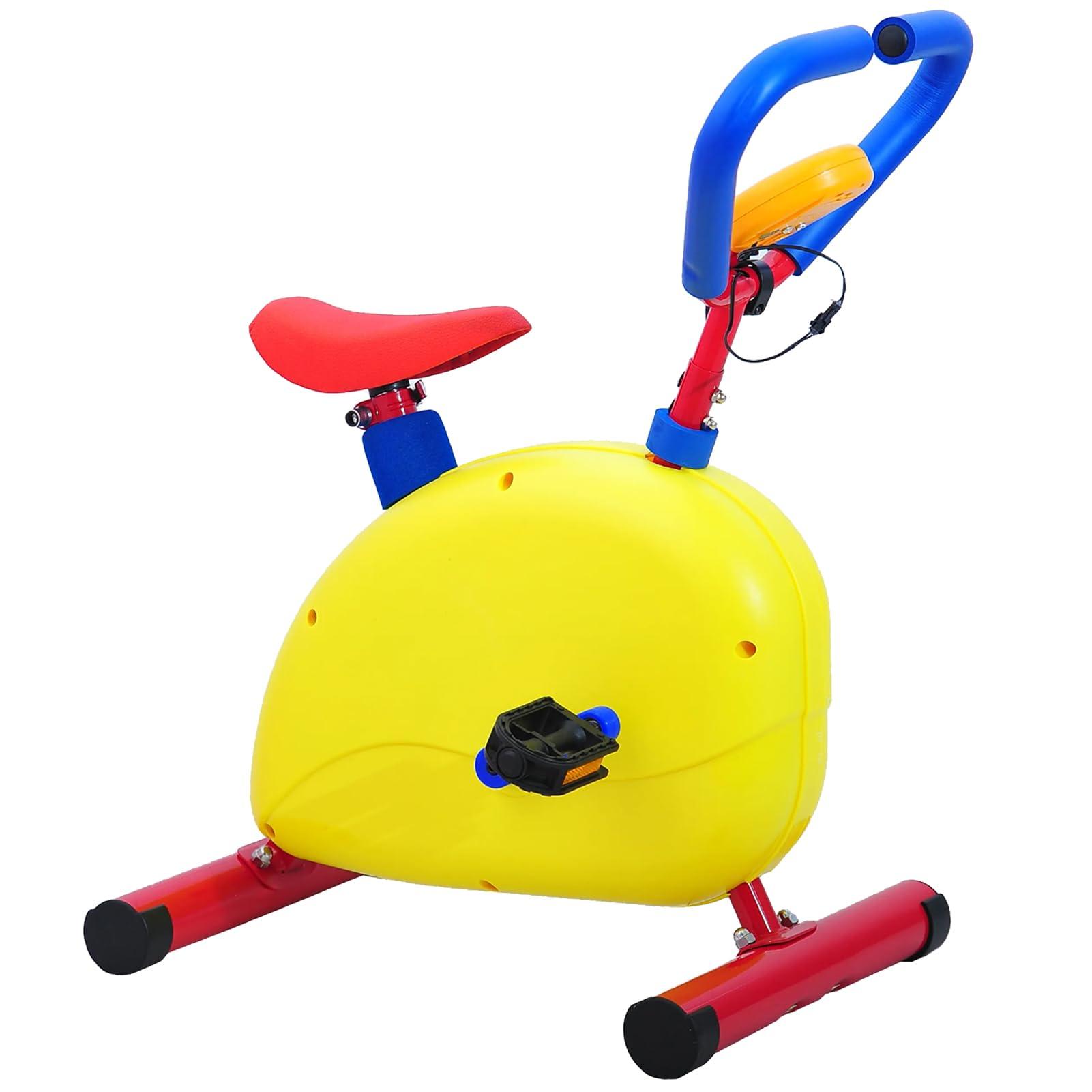 QBDGXFC Children's Fitness Exercise Equipment, Kids Fitness Workout Exercise Toys, Exercise Kids Stationary Bike, Fitness Exercise Equipment for Boys and Girls 3-12 Year Old