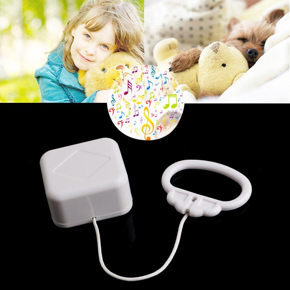 JSGHGDF 3.15x3.15x1.26in Baby Bed String Cord Music Box Baby Bed Decoration with Nice Songs Interactive Toy Infant