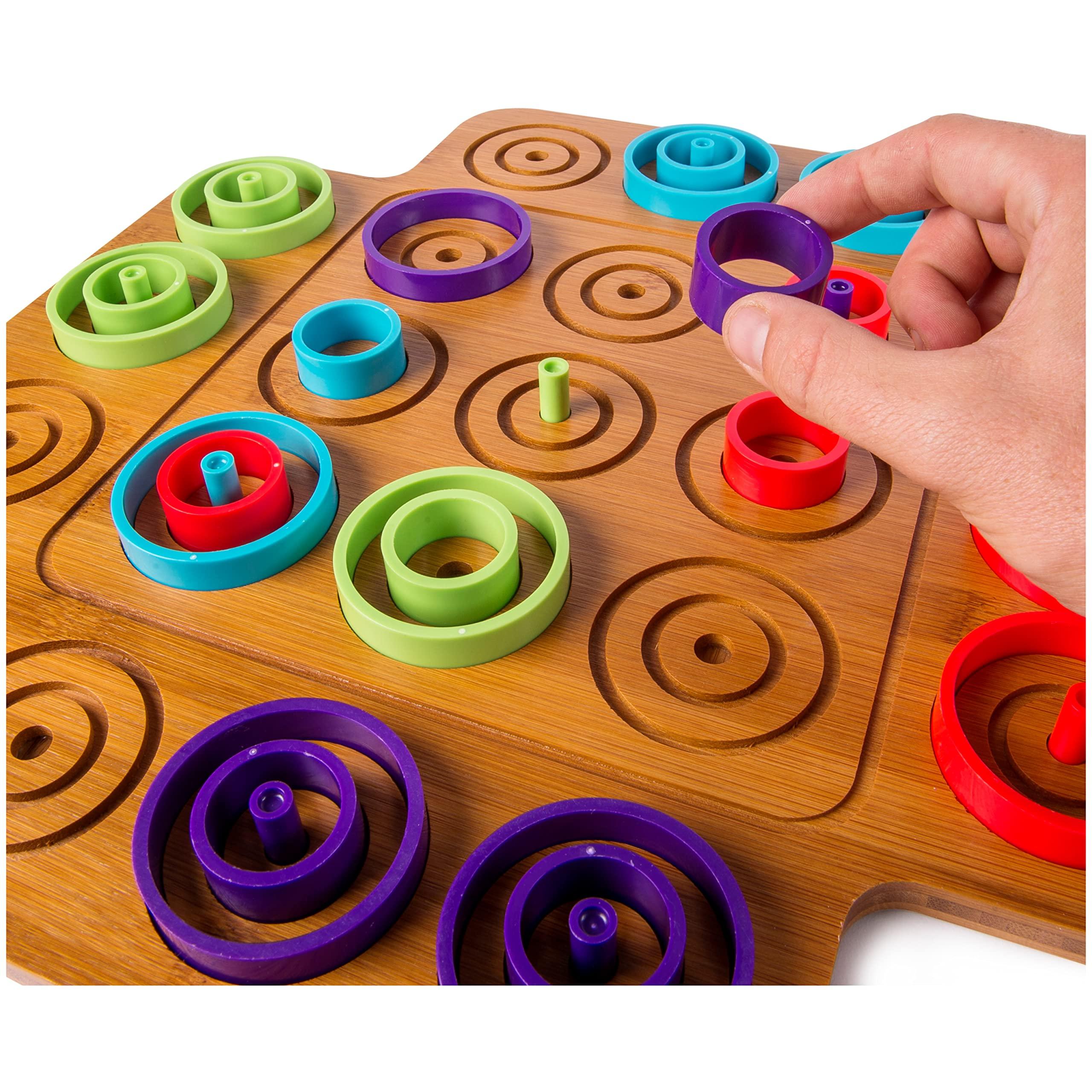 Marbles Spin Master Games, Otrio Wood Strategy Game, Fun Family Board Game, STEM Game, Interactive Puzzle Game, Family Game Night Game for Ages 8+