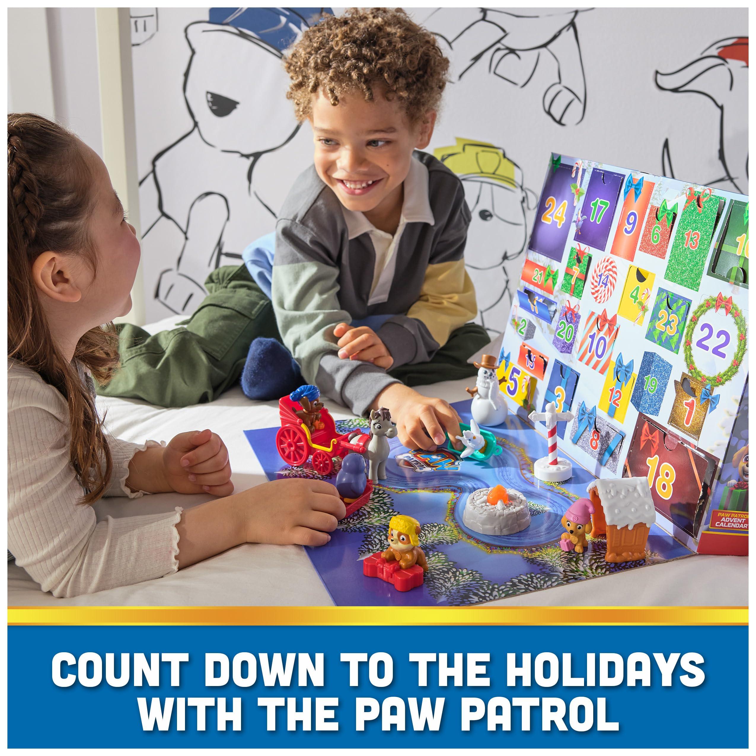 Paw Patrol Paw Patrol: 2024 Advent Calendar with 24 Surprise Toys - Figures, Accessories and Kids Toys for Boys & Girls Ages 3 and up!