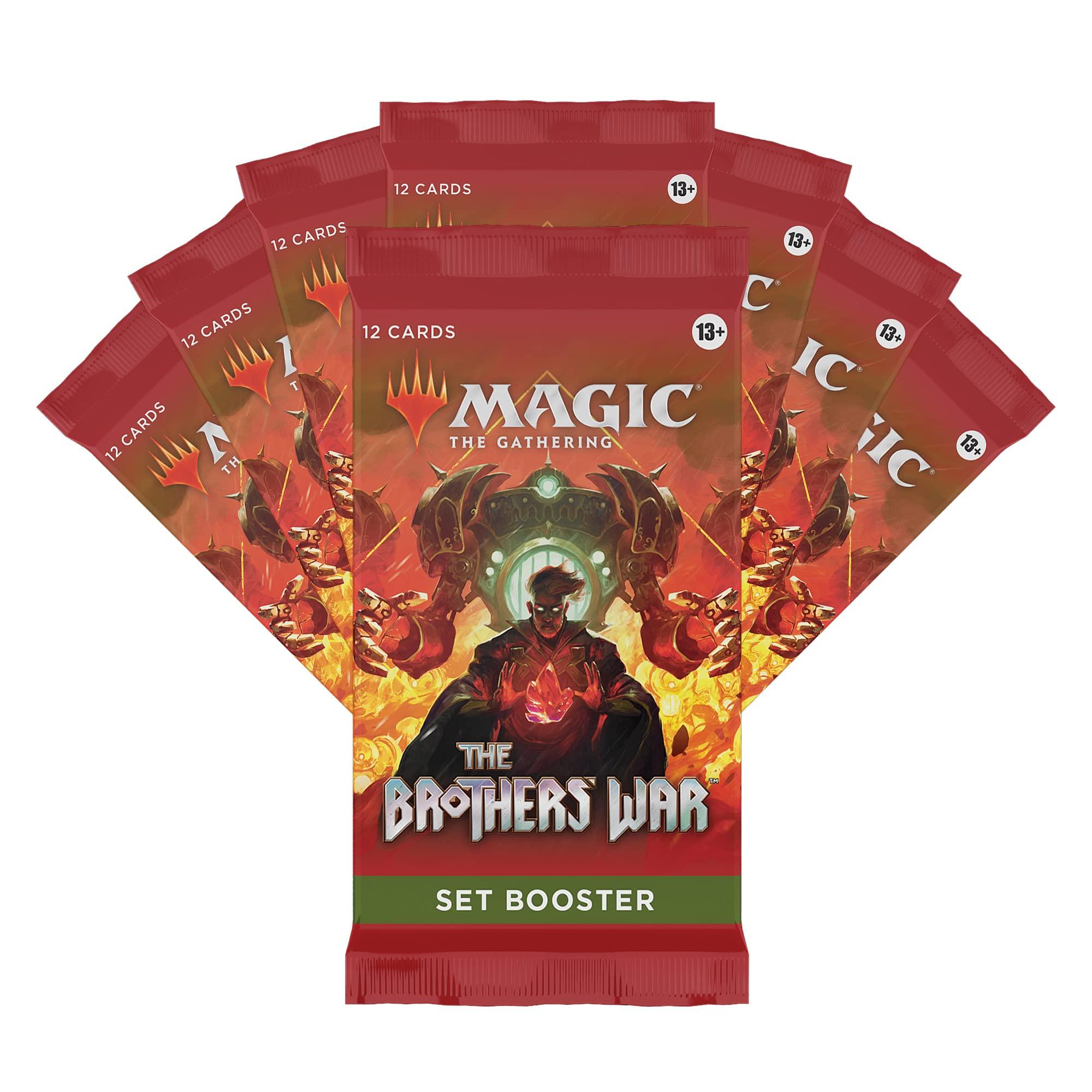 Magic The Gathering Magic The Gathering The Brothers War Bundle | Transformers Card, 8 Set Boosters, and Accessories