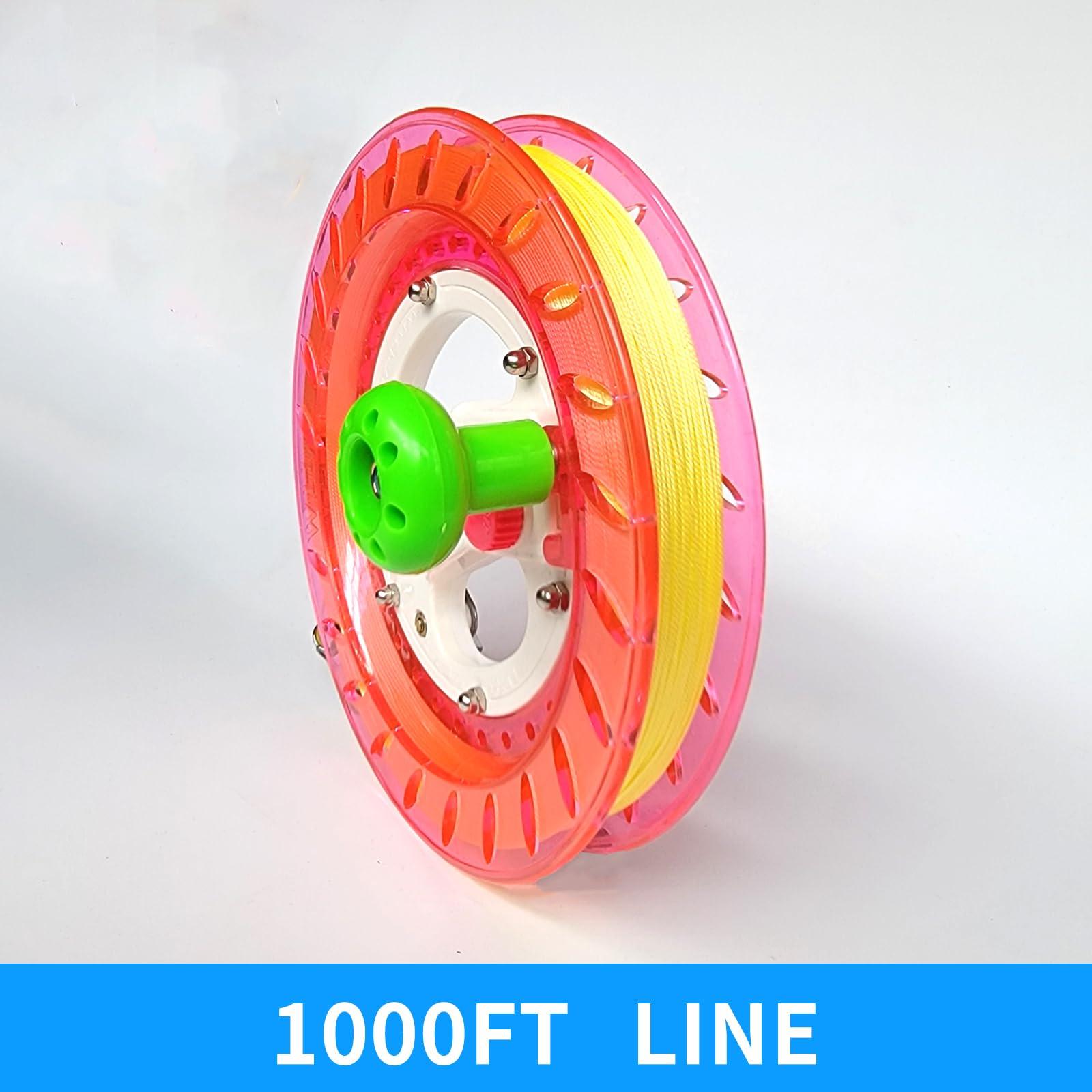 Simxkai Simxkai Kite String Reel, Kite String Spool,Kite Line Winder, Come with Lock, 9in with1200 Feet Line (Red)