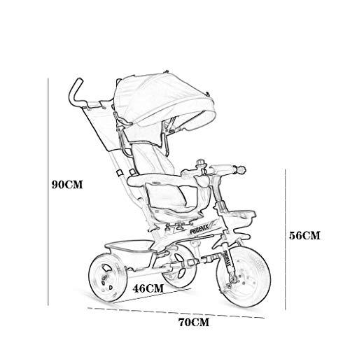 DEKD DEKD Toddler Tricycle Toddler Trike for Boys Girls Rotatable Seat Parent Steering Push Handle (Color : Green)