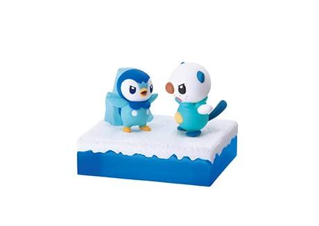 Re-Ment Re-Ment Pokemon Piplup on Ice Miniature Figures (Piplup & Oshawott)