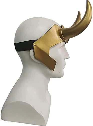 N\\\\ N Loki Crown Helmet Supervillain Gold Horns Cosplay TV Head Costumes Prop Horns Cosplay Halloween Party