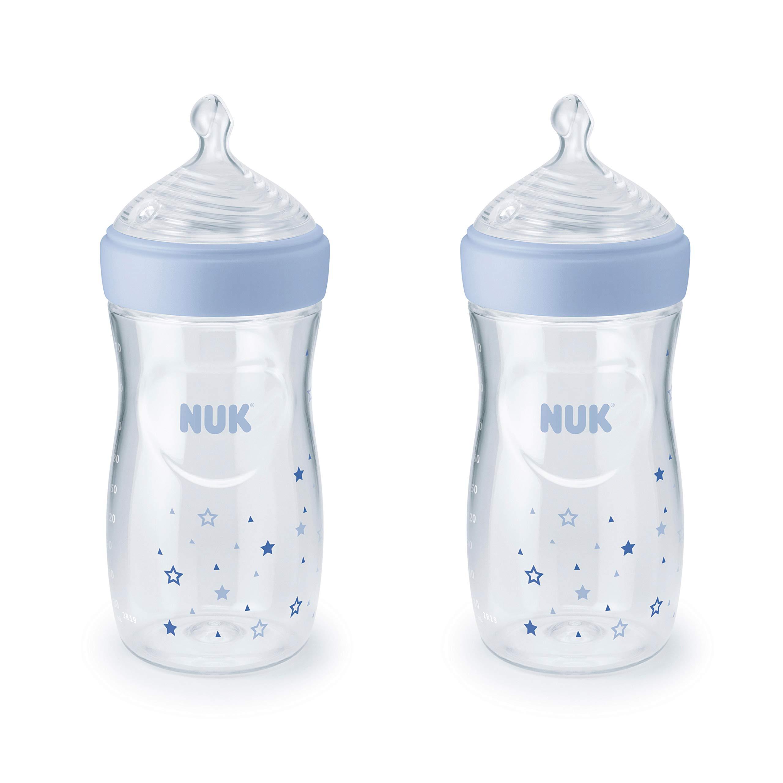 NUK NUK Simply Natural Baby Bottles, 2 Count (Pack of 1)