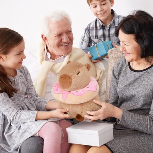 CozyWorld CozyWorld 10\" Capybara Stuffed Animals,Donut Capybara Plush Toys,Kawaii Capybara with Donut Plushie Toys,Cute Capybara Birthday Gift for Kids Boys and Girls