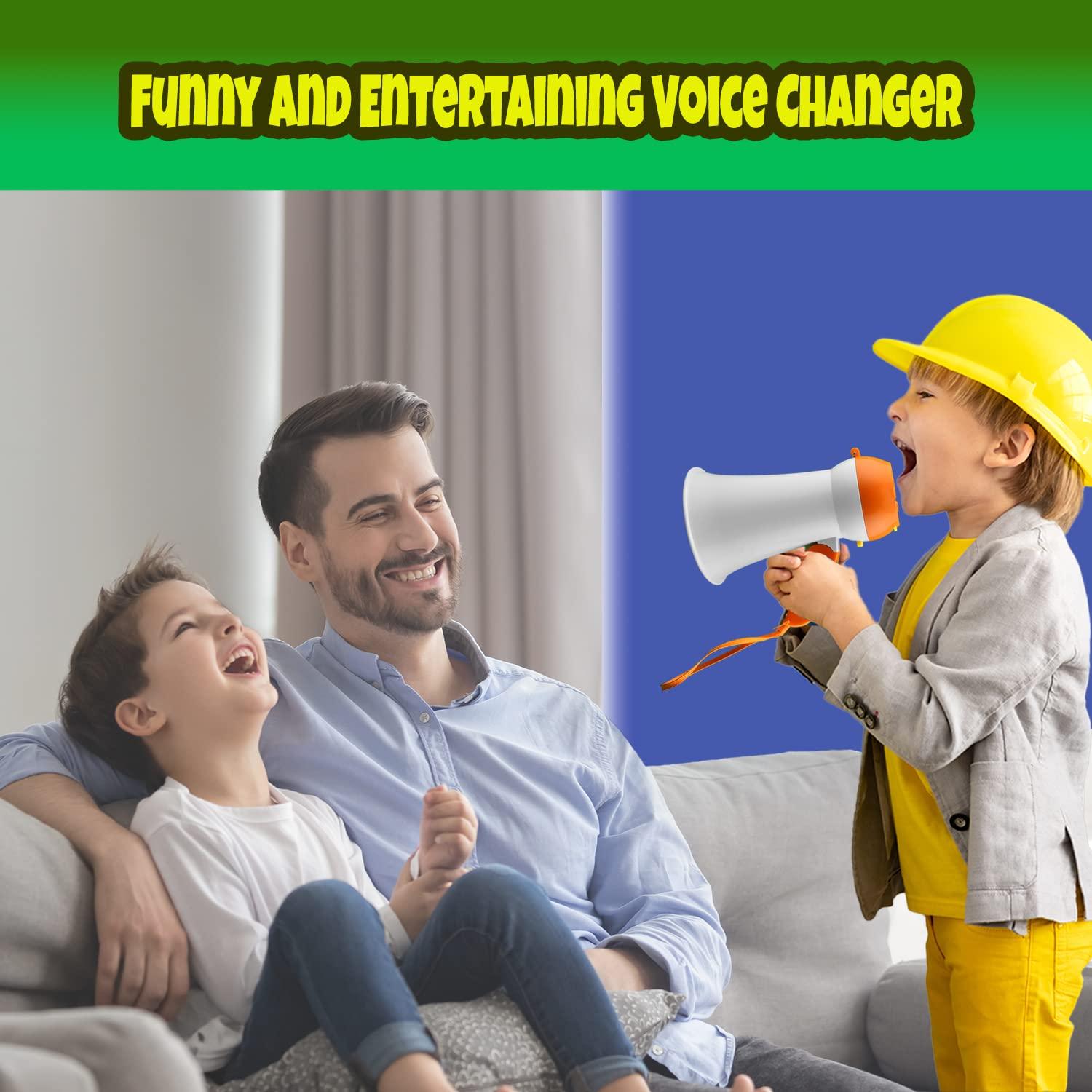 PlayRoute Megaphone for Kids - Cool Voice Changer Toy for Kids - Record & Play and Siren - Ideal Gift for Boys & Girls Ages 5-6-7-8+ Years old - Voice Changing Device - Cool Outdoor Toys Gift Ideas for Kid