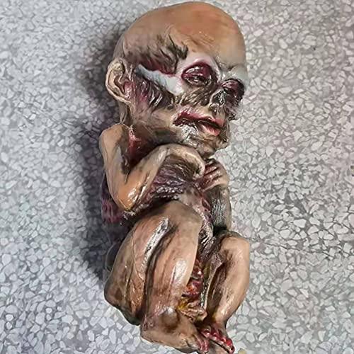 Toyvian Toyvian Halloween Haunted Doll, Scary Ghost Baby, Halloween Haunted House Decor, Scary Ghost, Creepy Zombie Baby Ghost Baby Doll, for Adult Prank, Scary Halloween Decorations