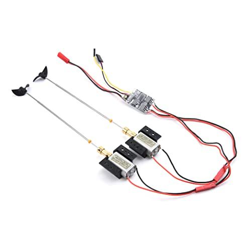 YoungRC YoungRC Dual Way Bidirectional Brushed ESC RC 5A Brushed ESC 2S-3S RC ESC Speed Control+180 Motors 3V-9V Strong Magnetic Motor Kit with Motor Mount+Drive Shaft+D30 Propeller+Couplings for RC Boats