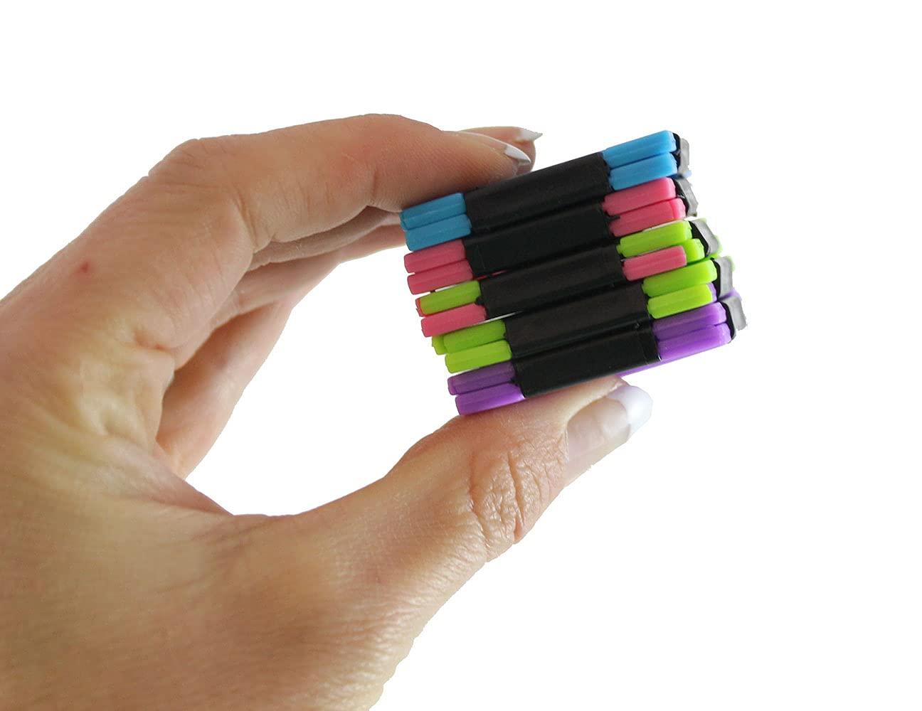 Curious Minds Busy Bags SET OF 2 Infinity Triangle - Magic Endless Folding Fidget Toy - Flip Over and Over - Bend and Fold Crazy Shapes Puzzle - ADD Anxiety Soothing Calm Anxiety Toy for Classroom or Office Focus