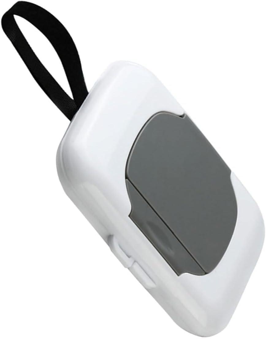 Calsgkspray Gray Travel Wipe Holder, Wipes Dispenser, Travel Wipes Case, Reusable Wet Wipe Container Box Strollers Hanging Dispensers Refillable Wipe Case Safe Wet Storage Wipe Holders Wipes and Holders