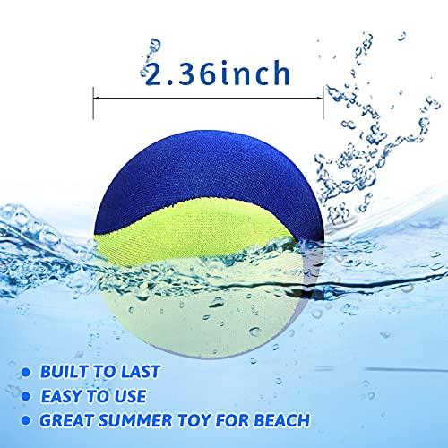 Guard Glasses Guard Glasses Water Skipping Ball Summer Beach Ball 2-Pack Water Bouncing Balls Grip Ball for Beach Swimming Pool River Lake, Red