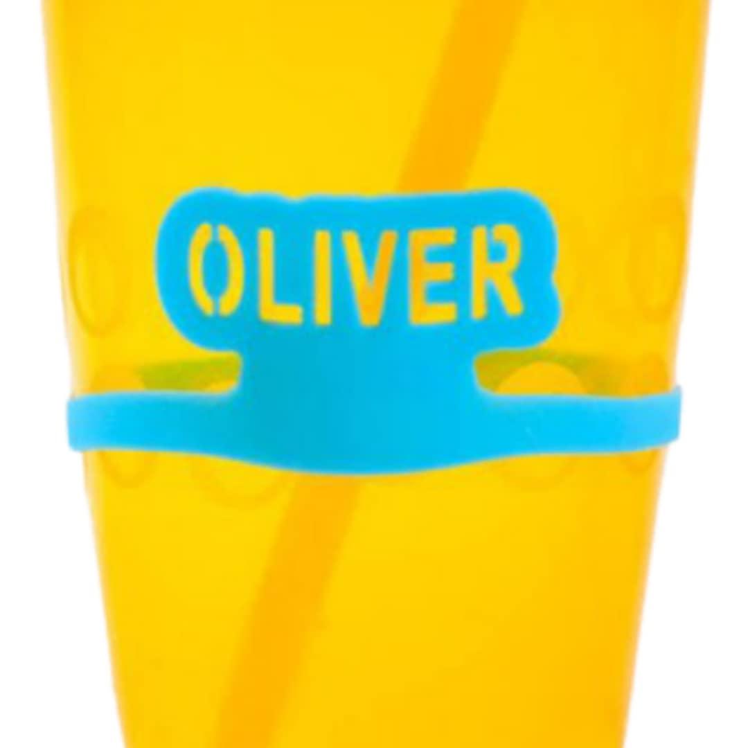 Name-Me ARG Custom Bottle Labels. Personalized Silicone Bands for Water Bottles. Pack of 2 Labels. Can be Different Names and Colors