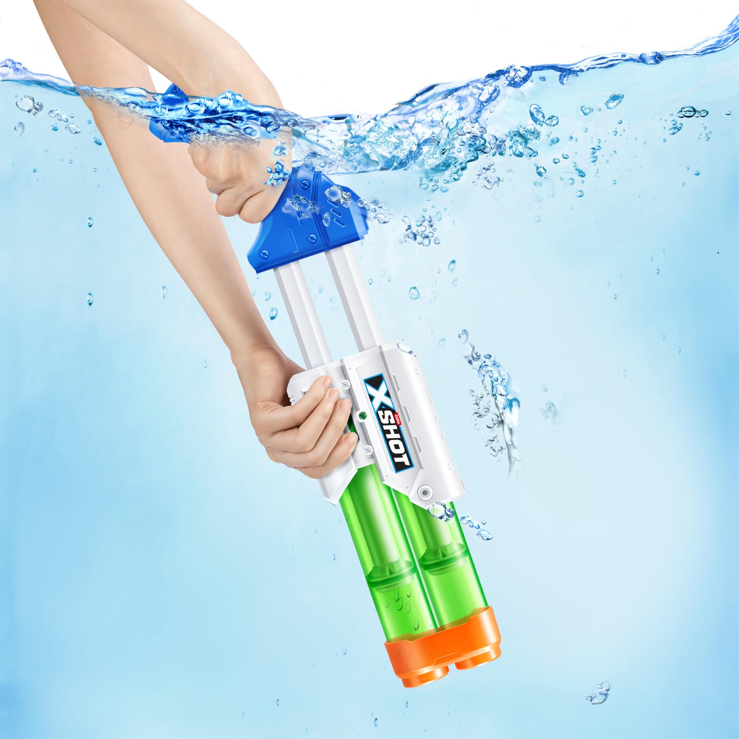 XShot X-Shot Small Dual Stream Water Blaster 2 Pack by ZURU Dual Play Water Toy, Dual Stream Blaster, Water Toy for Children, Teen and Adults