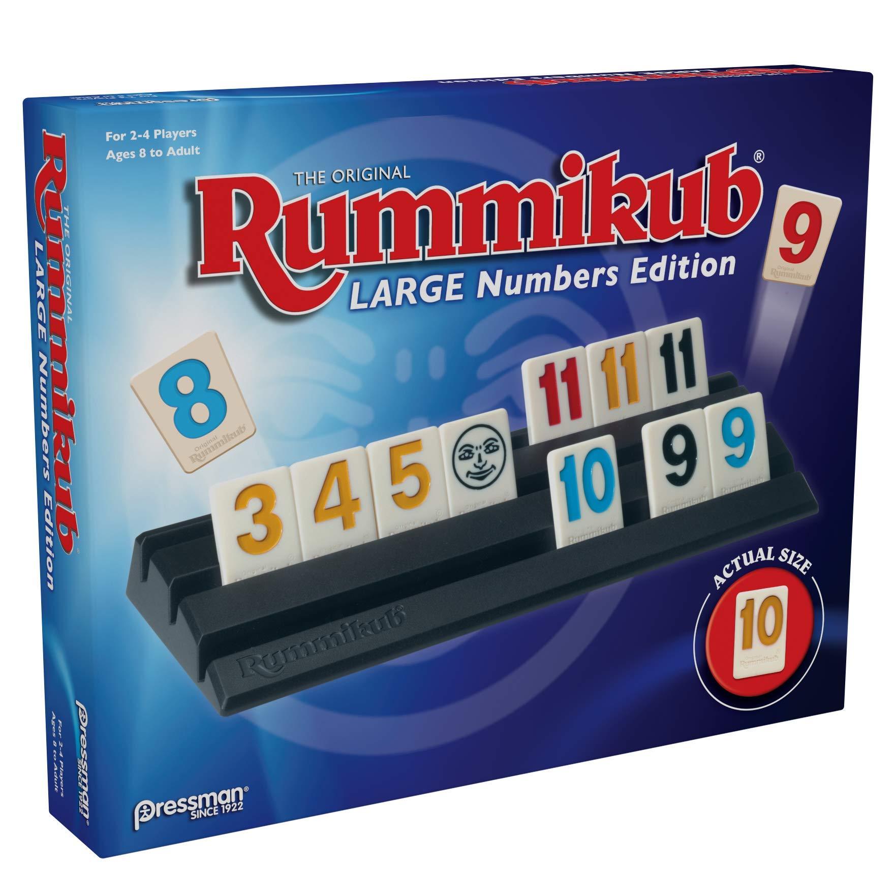 Pressman Pressman Rummikub Large Numbers Edition - The Original Rummy Tile Game Blue, 5"